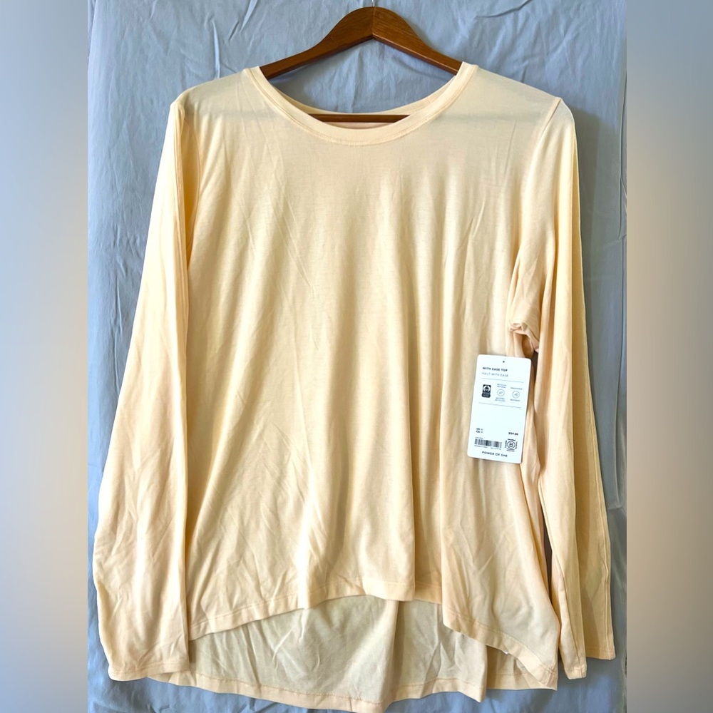 Athleta with ease light long sleeve top